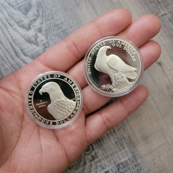 1983-84 Olympic Silver Dollar Proofs - Picture 2 of 6